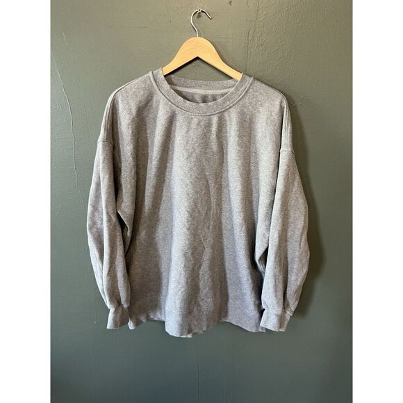 lululemon athletica Sweaters - Lululemon Womens Grey Long Sleeve Oversized Pullover Sweatshirt 16